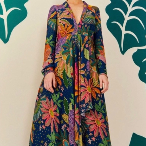 Floral Multicolor Maxi Dress - Picture 1 of 4
